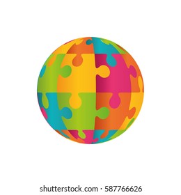 Jigsaw puzzle piece icon vector illustration graphic design