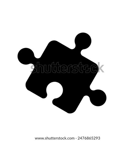 jigsaw puzzle piece- simpe vector icon