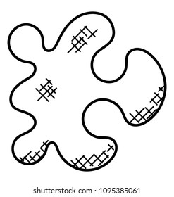 
Jigsaw puzzle piece symbolising solution 
