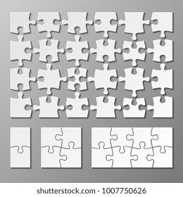 Jigsaw puzzle piece vector template isolated. Jigsaw piece puzzle object illustration
