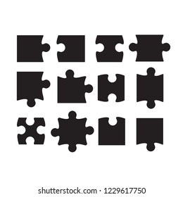 jigsaw puzzle piece vector template isolated. Jigsaw piece puzzle object illustration