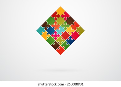 Jigsaw Puzzle Pieces Background Vector