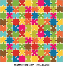 Jigsaw Puzzle Pieces Background Vector