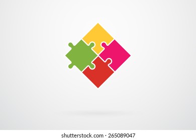 Jigsaw Puzzle Pieces Background Vector