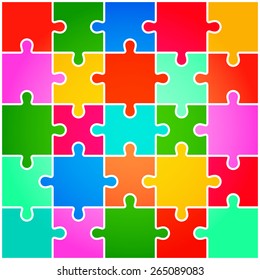 Jigsaw Puzzle Pieces Background Vector