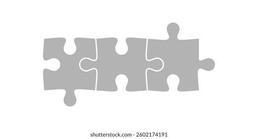 Jigsaw puzzle pieces joined together: teamwork and collaboration concept