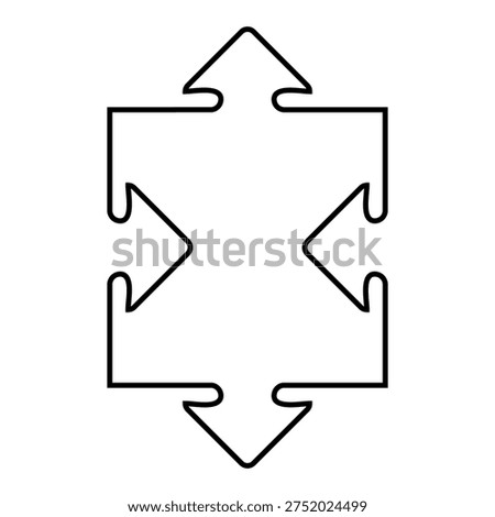 Jigsaw Puzzle Pieces Outline Vector Illustration 035