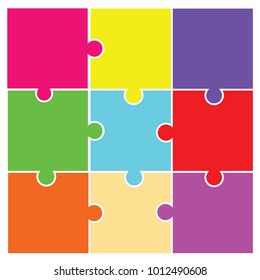 jigsaw puzzle pieces - pictogram vector  