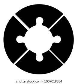 Jigsaw puzzle pieces. Teamwork concept image. Vector illustration design