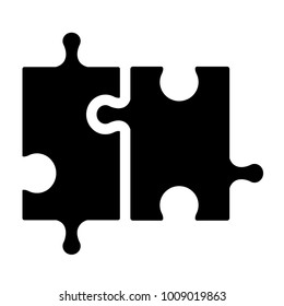 Jigsaw puzzle pieces. Teamwork concept image. Vector illustration design