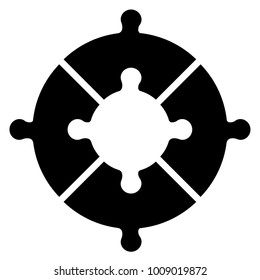 Jigsaw puzzle pieces. Teamwork concept image. Vector illustration design