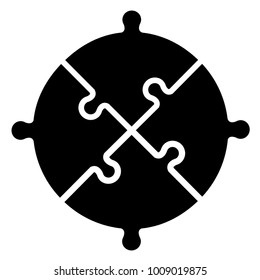 Jigsaw puzzle pieces. Teamwork concept image. Vector illustration design