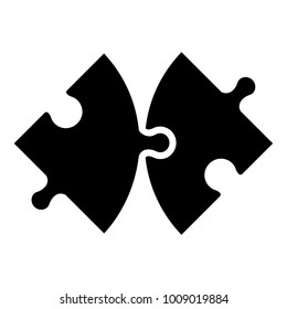 Jigsaw puzzle pieces. Teamwork concept image. Vector illustration design