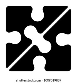 Jigsaw puzzle pieces. Teamwork concept image. Vector illustration design