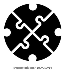 Jigsaw puzzle pieces. Teamwork concept image. Vector illustration design