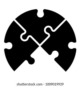 Jigsaw puzzle pieces. Teamwork concept image. Vector illustration design