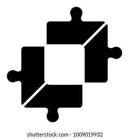 Jigsaw puzzle pieces. Teamwork concept image. Vector illustration design