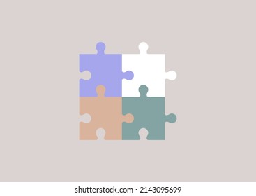 Jigsaw Puzzle Pieces, Trouble Shooting And Teamwork