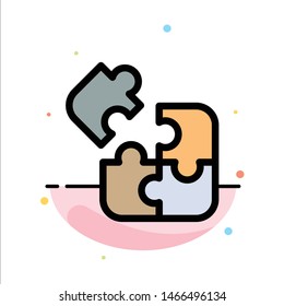 Jigsaw, Puzzle, Science, Solution Abstract Flat Color Icon Template. Vector Icon Template background