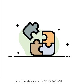 Jigsaw, Puzzle, Science, Solution  Business Flat Line Filled Icon Vector Banner Template