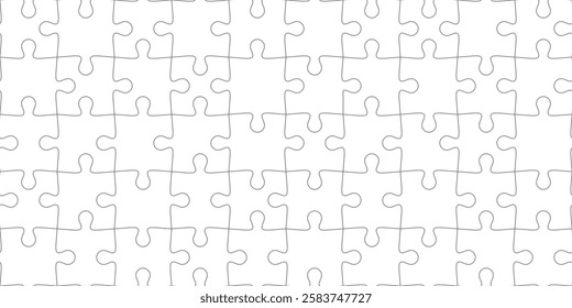 Jigsaw puzzle seamless background pattern, games concept