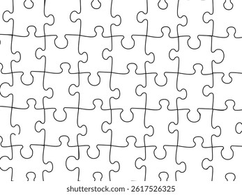 Jigsaw puzzle seamless pattern isolated on white background. - Powered by Shutterstock - Get 15% off with code: PIKWIZARD15