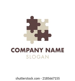 Jigsaw Puzzle Solution Connection Teamwork Logo Idea Template Example