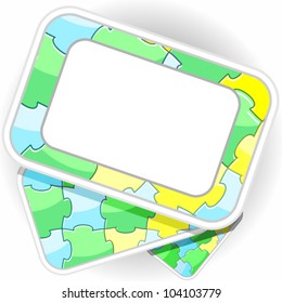 Jigsaw puzzle speech bubble
