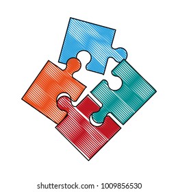 Jigsaw puzzle symbol