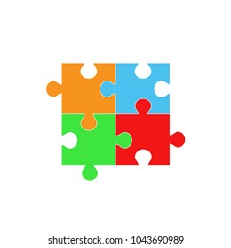 Jigsaw Puzzle Symbol Icon Vector Illustration Stock Vector (Royalty ...