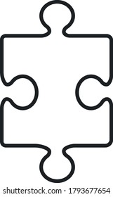 Jigsaw puzzle or teamwork concept flat vector icon for apps and websites
