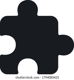  Jigsaw puzzle or teamwork concept flat vector icon for apps and websites