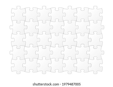 Jigsaw puzzle template vector illustration