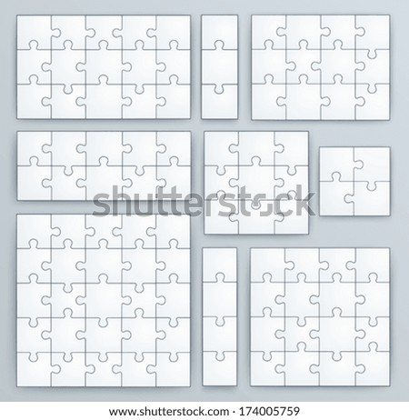 jigsaw puzzle templates set