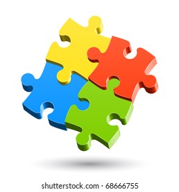 Jigsaw Puzzle. Vector.