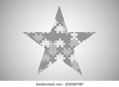 Jigsaw puzzle vector background.
