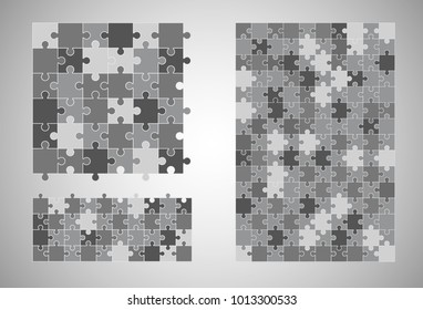 Jigsaw puzzle vector background.