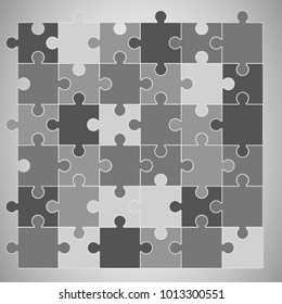 Jigsaw puzzle vector background.