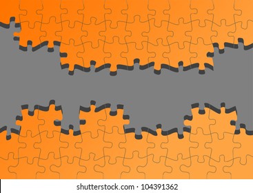 Jigsaw puzzle vector background for poster