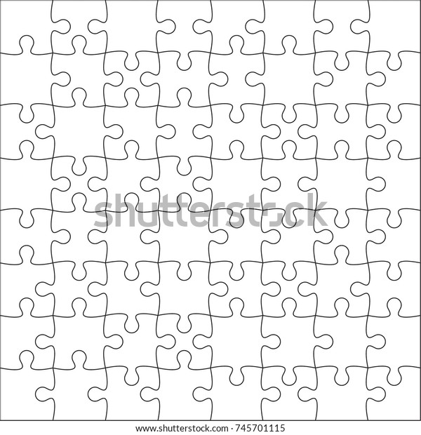 vector jigsaw puzzle template