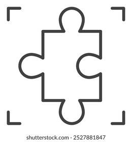 Quebra-cabeça conceito vetor linear ícone ou símbolo mínimo linear