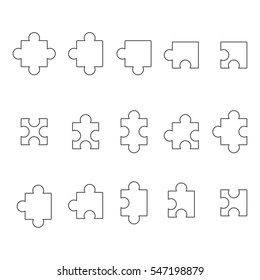 Jigsaw puzzle vector icon