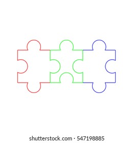 Jigsaw puzzle vector icon