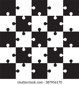 Jigsaw puzzle, Vector illustration 