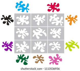 Jigsaw Puzzle vector illustration. Colorful game for kids