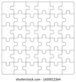 Jigsaw puzzles die cut template
