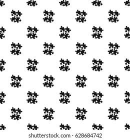 Jigsaw puzzles pattern seamless in simple style vector illustration