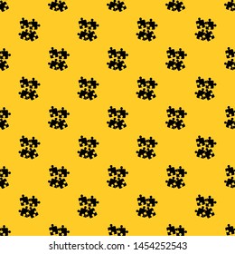 Jigsaw puzzles pattern seamless vector repeat geometric yellow for any design