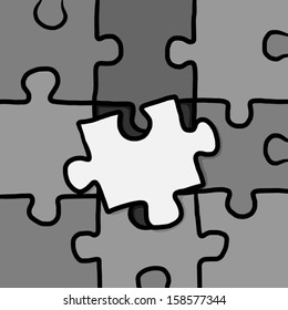 jigsaw vector background / cartoon vector and illustration.