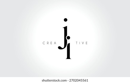 JIji Elegant Serif Monogram Logo – Luxury Lowercase Typographic Lettermark for Modern Branding